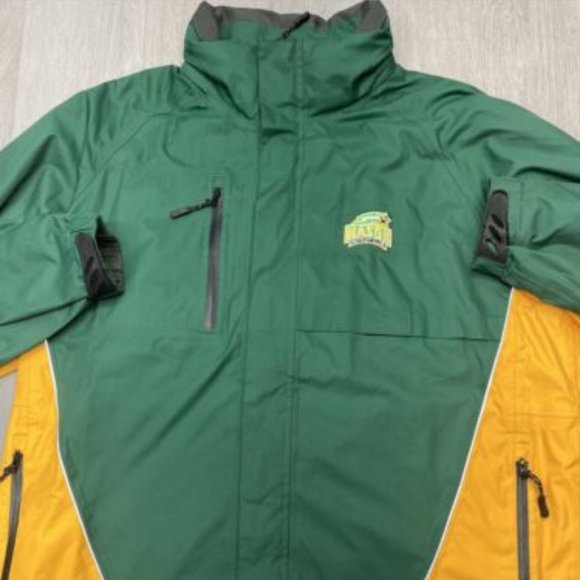Mens Windbreaker Turfer Full Zip Hooded Outdoor Travel Rain Jacket Size M - Picture 1 of 10